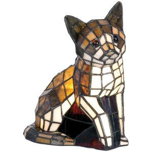 Lampada da tavolo Tiffany Cat 24x20 cm