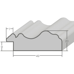 Cornice per foto MendeFrames H550 Antik nera 70x100 cm vetro museale