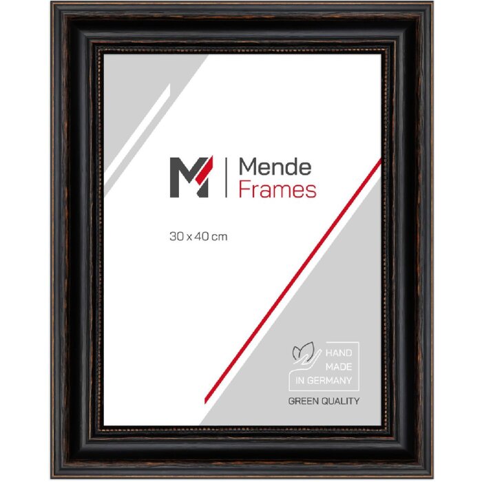 Cornice per foto MendeFrames H550 Antik nero 25x38 cm vetro trasparente