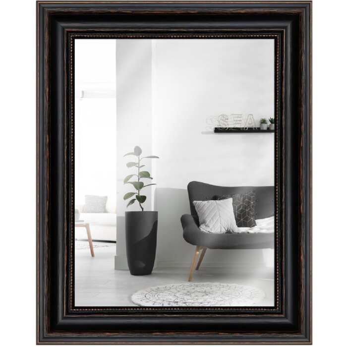 Specchio da parete MendeFrames H550 Antico nero 30x40 cm