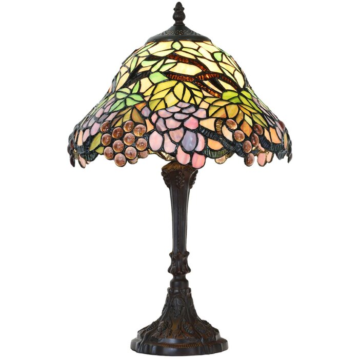 Lampada da terra stile Tiffany colorata Ø 30x48 cm