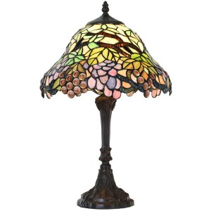 Lampada da terra stile Tiffany colorata Ø 30x48 cm