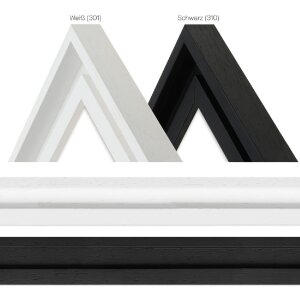 Cornice per foto MendeFrames H540 Moderno Bianco Marmorizzato 50x50 cm con vetro antiriflesso