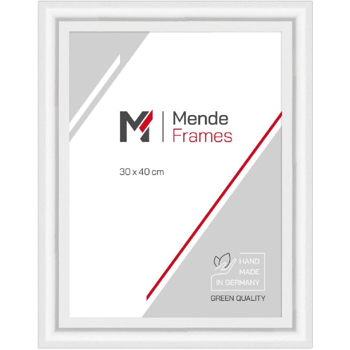 Cornice per foto MendeFrames H540 Modern Bianco Marmorizzato 50x65 cm con vetro antiriflesso