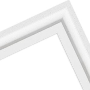 Cornice per foto MendeFrames H540 Modern bianca a effetto marmo 50x50 cm con vetro museale