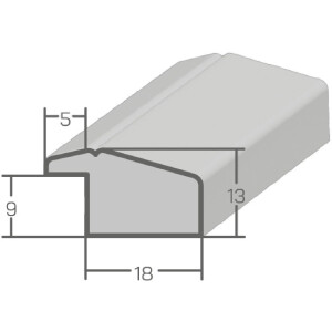 Cornice per foto MendeFrames H490 Moderno Bianco 20x25 cm con vetro antiriflesso