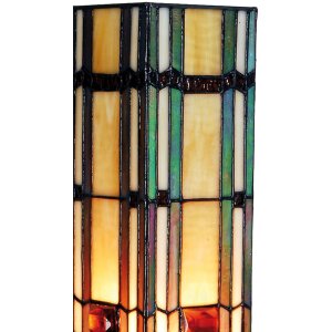 Lampada da terra Tiffany colorata in vetro 12,5x35 cm