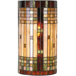 LumiLamp 5LL-9112 Lampada da Parete Tiffany 20x11x36 cm...