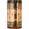 LumiLamp 5LL-9112 Lampada da Parete Tiffany 20x11x36 cm Beige Brown Glass Semicircle