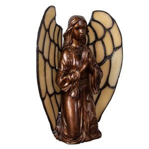LumiLamp 5LL-9246 Lampada da tavolo Tiffany Angel 16x10x18 cm Vetro beige Tiffany