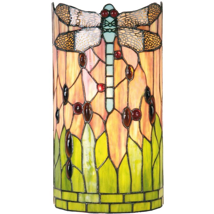 Lampada da parete Tiffany Dragonfly 19x11,5x35 cm
