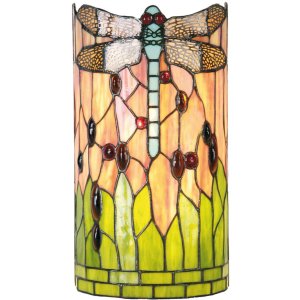 Lampada da parete Tiffany Dragonfly 19x11,5x35 cm