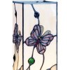 Lampada da tavolo in vetro piccola con farfalle 12,5x35 cm