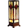 Lampada da tavolo Tiffany rosso-marrone 12,5x35 cm