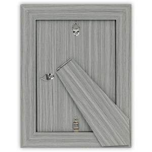 Cornice per foto in legno ZEP ASOS con effetto passepartout Grigio e Natura 10x15-15x20 cm