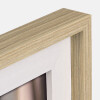 Cornice per foto in legno ZEP ASOS con effetto passepartout Grigio e Natura 10x15-15x20 cm