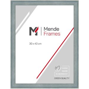 Cornice per foto MendeFrames H470 stile rustico blu 30x90 cm vetro museale