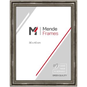 Cornice per foto MendeFrames H450 Antik argento 60x80 cm con vetro antiriflesso