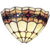 LumiLamp 5LL-9884 Lampada da parete Tiffany 30x14x20 cm Beige Marrone Vetro Rosa Triangolo