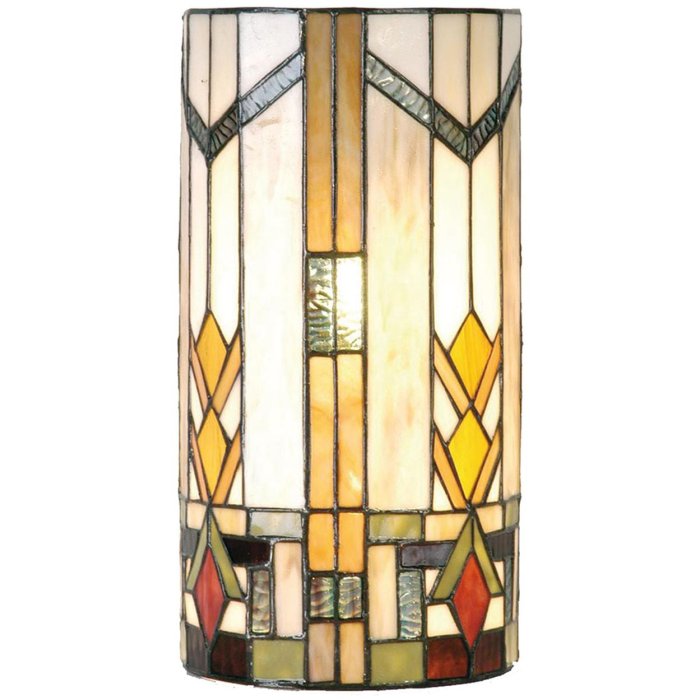 Lampada da parete Tiffany colorata 19x11,5x35 cm