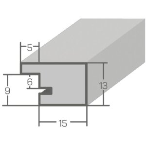 Cornice per foto in legno MendeFrames H430 Klassik argento 50x70 cm vetro museale