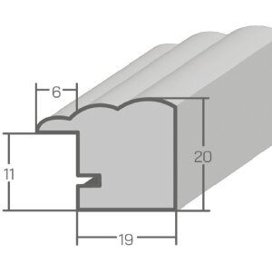 Cornice per foto MendeFrames H410 stile rustico ciliegio 18x24 cm vetro museale
