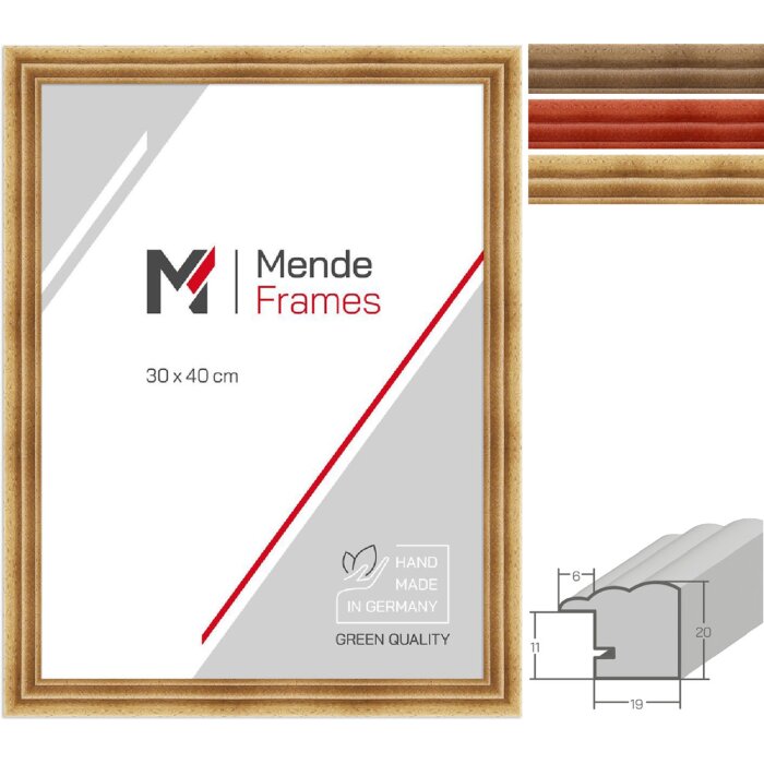 Cornice per foto MendeFrames H410 Landhaus in legno massiccio 7x10-60x80 cm