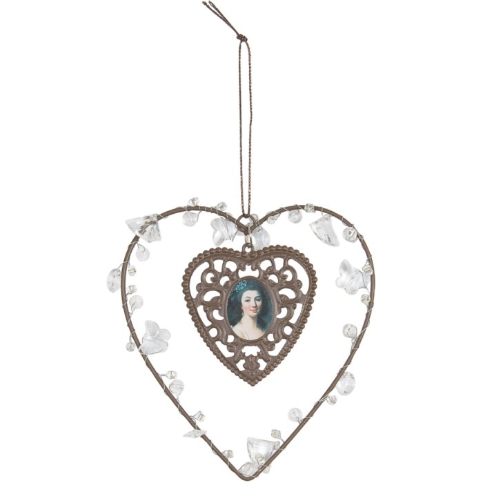 Ciondolo a forma di cuore RITRATTO ANTICO 12x11 cm