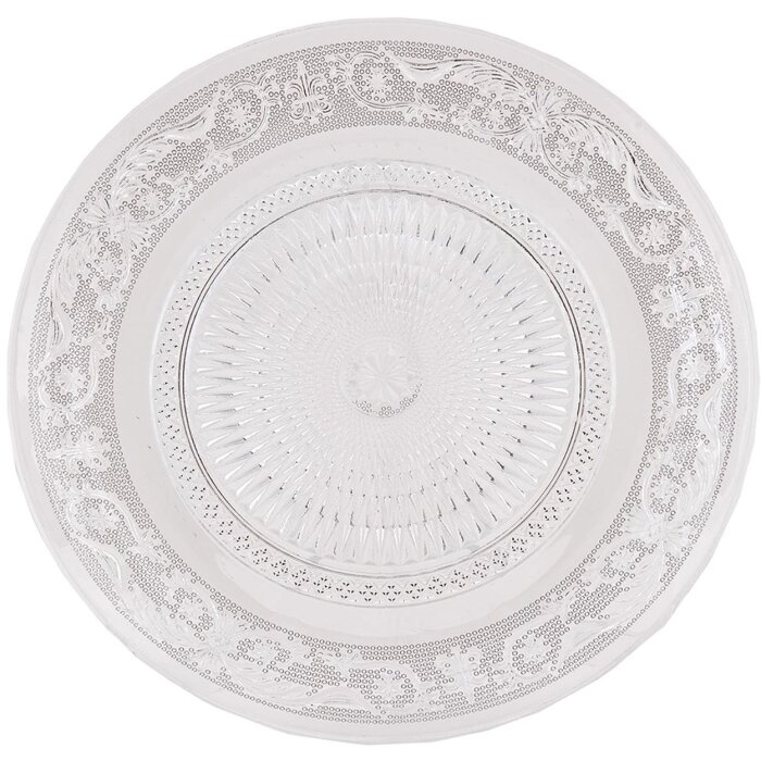 Clayre & Eef 6GL0223 Piatto in vetro 23 cm