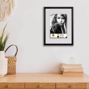 30x45 cm cornice in legno Artos - nero