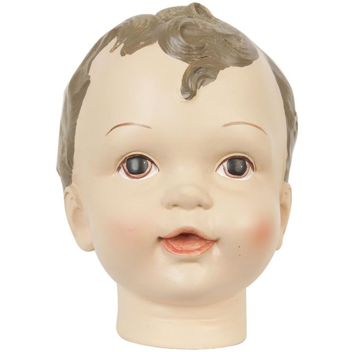 Testa di bambola ragazzo 12x10x13 cm