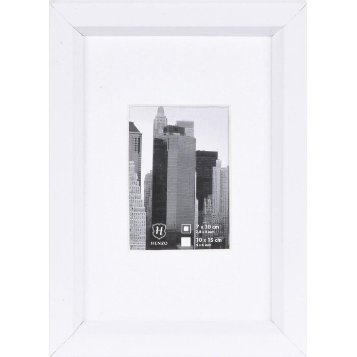 Cornice di plastica METALLICA 10x15 cm - bianco