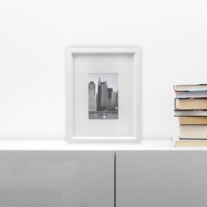 Cornice di plastica METALLICA 10x15 cm - bianco