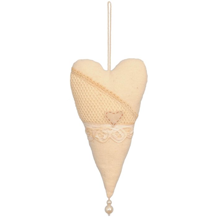 Cuscino romantico a cuore da appendere 25 cm