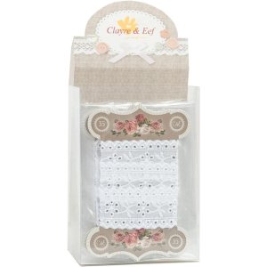 Nastro di pizzo bianco 45 cm