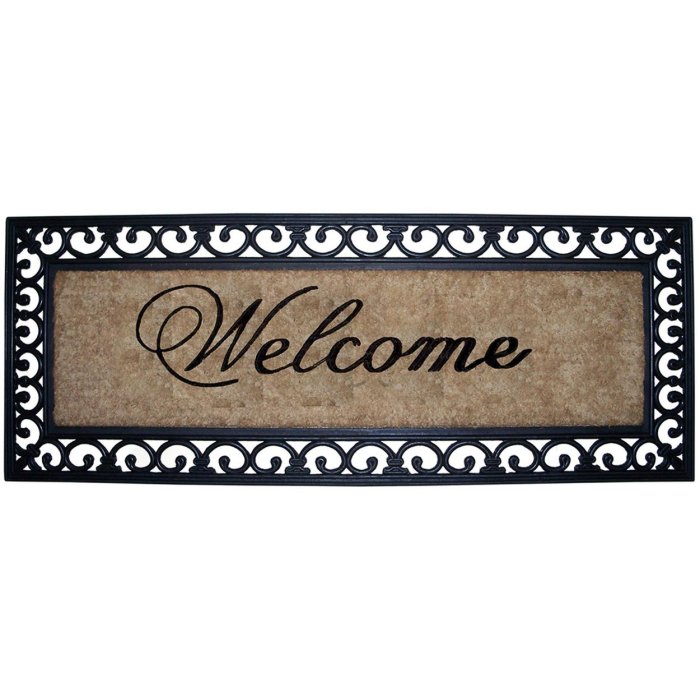 Zerbino Welcome nero 120x45 cm
