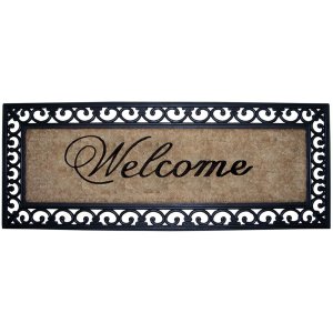 Zerbino Welcome nero 120x45 cm