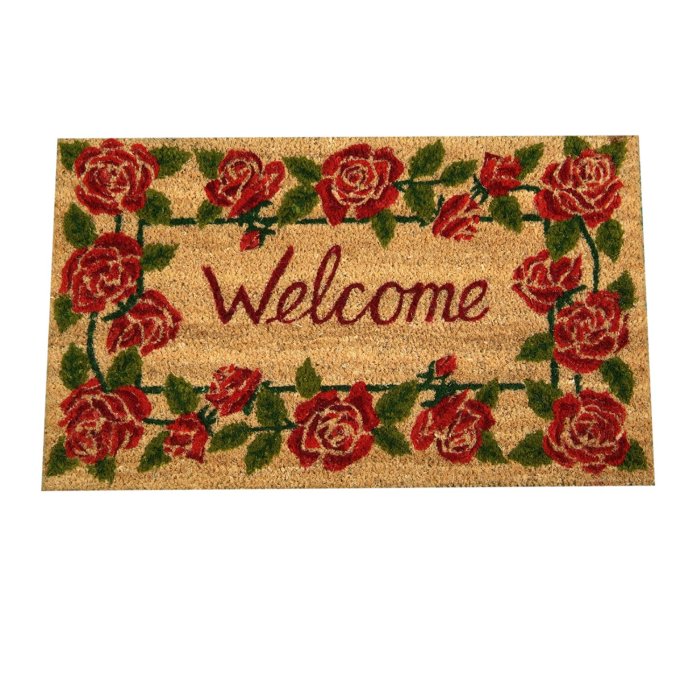 Clayre & Eef Zerbino di benvenuto con decoro di rose 75x45 cm