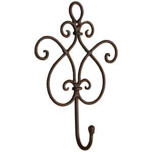 Gancio ornamentale 15x22x5 cm marrone