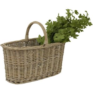 grazioso cestino con manico 45x17 cm marrone