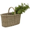 grazioso cestino con manico 45x17 cm marrone