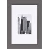 Henzo Cornice in plastica Metallica grigio scuro 10x15 cm con passepartout 5x7 cm