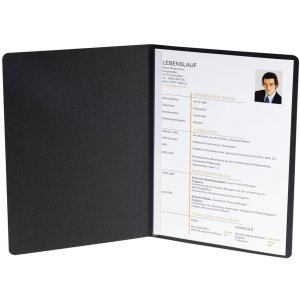 Cartella di applicazione 2 pezzi manila lino nero 30 fogli