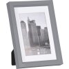 Cornice in plastica Henzo METALLICA argento 13x18 cm con passepartout 9x13 cm
