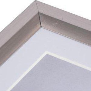 Henzo Cornice in plastica METALLICA 13x18 cm grigio scuro con passepartout 9x13 cm