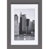 Henzo Cornice in plastica METALLICA 13x18 cm grigio scuro con passepartout 9x13 cm