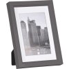 Henzo Cornice in plastica METALLICA 13x18 cm grigio scuro con passepartout 9x13 cm