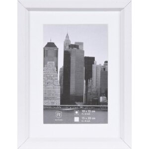 Cornice in plastica Henzo METALLICA bianca 15x20 cm con...