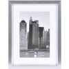 Henzo cornice in plastica METALLICA 15x20 cm argento con passepartout 10x15 cm