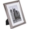 Cornice in plastica Henzo Metallica grigio scuro 15x20 cm con passe-partout 10x15 cm